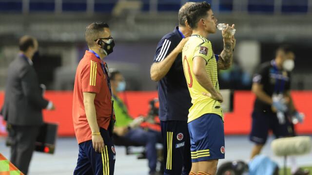 Carlos Queiroz y James Rodríguez Carlos Queiroz y James Rodríguez