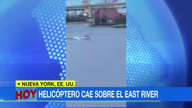 Helicóptero turístico con seis personas a bordo se estrelló en Nueva York Helicóptero turístico con seis personas a bordo se estrelló en Nueva York