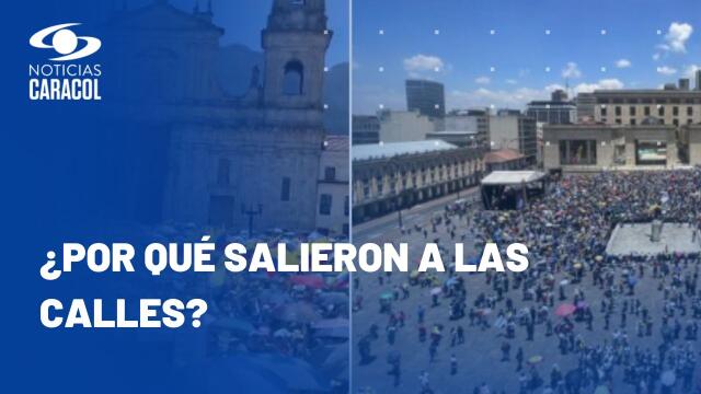 Así estuvo la Plaza de Bolívar de Bogotá durante marchas de la oposición Así estuvo la Plaza de Bolívar de Bogotá durante marchas de la oposición