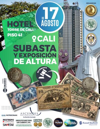Aliste su colección de monedas y billetes porque llega Subasta y exposición de "Altura" a Cali Aliste su colección de monedas y billetes porque llega Subasta y exposición de "Altura" a Cali