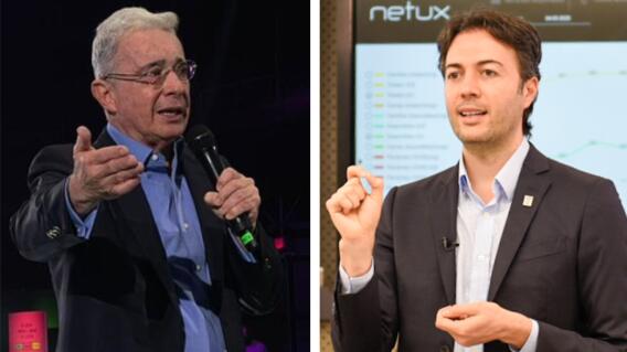 Álvaro Uribe y Daniel Quintero. Álvaro Uribe y Daniel Quintero.