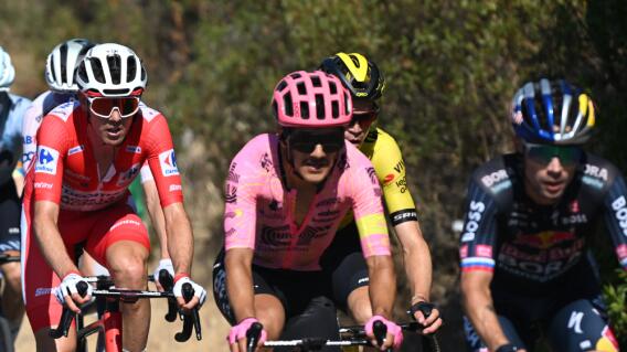 Ben O'Connor y Primoz Roglic, favoritos a ganar la Vuelta a España 2024, en medio de la etapa 7 Ben O'Connor y Primoz Roglic, favoritos a ganar la Vuelta a España 2024, en medio de la etapa 7