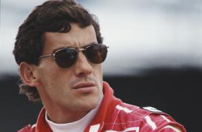 Ayrton Senna, piloto brasileño.  Ayrton Senna, piloto brasileño.