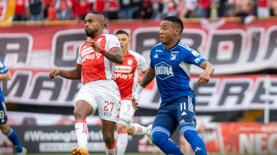 Santa Fe y Millonarios se enfrentaron este sábado en una nueva edición del clásico bogotano. Santa Fe y Millonarios se enfrentaron este sábado en una nueva edición del clásico bogotano.