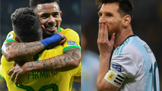 337816_BLU Radio // Firmino, Gabriel Jesús y Messi // AFP