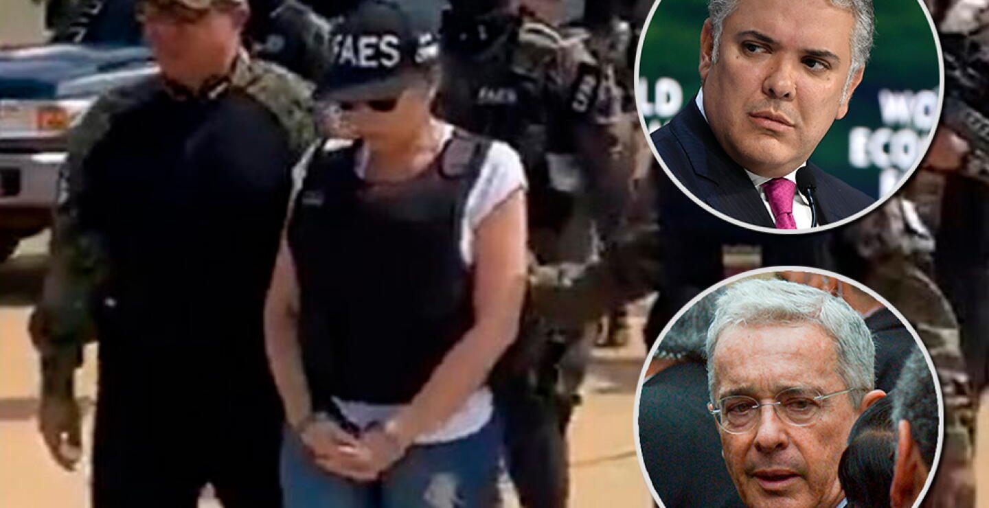 354014_Aida Merlano, Iván Duque y Álvaro Uribe // Fotos: AFP - captura video VTV