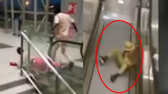Así fue el estreno de las escaleras eléctricas en Camerún Así fue el estreno de las escaleras eléctricas en Camerún