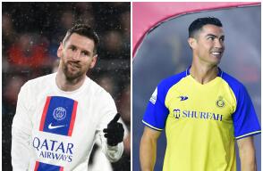 Lionel Messi y Cristiano Ronaldo se verán las caras en Arabia Saudita. Foto: AFP