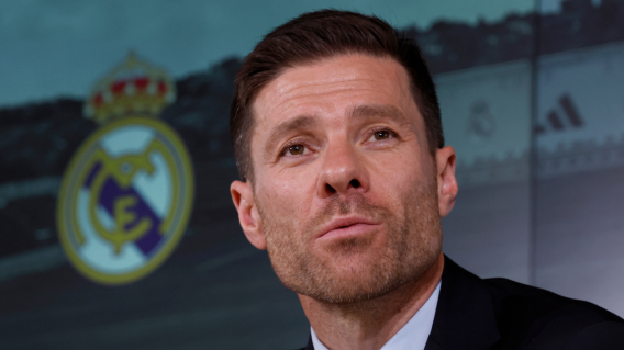 Xabi Alonso, nuevo director técnico del Real Madrid, en rueda de prensa de su presentación oficial Xabi Alonso, nuevo director técnico del Real Madrid, en rueda de prensa de su presentación oficial