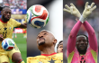  Antoine Semenyo, Jordan Ayew y Benjamin Asare; jugadores de la Selección de Ghana
