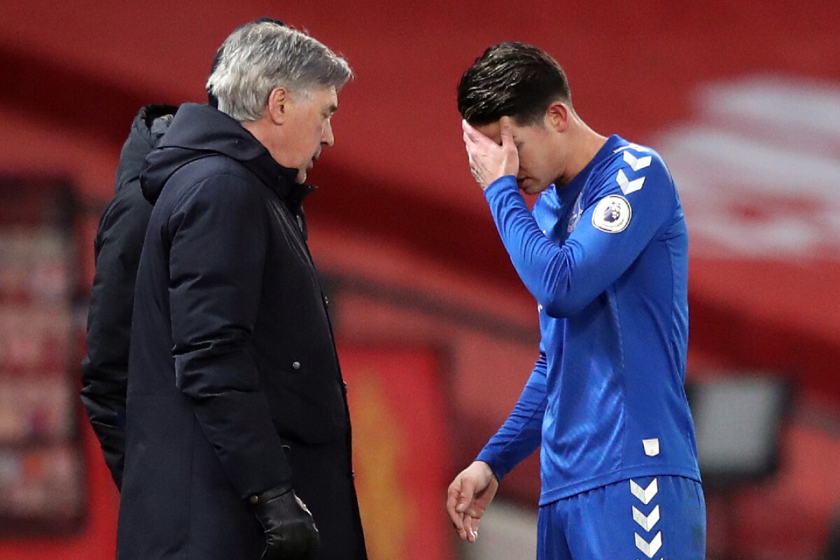Carlo Ancelotti y sus explicaciones por la ausencia de James Rodríguez en juego de Everton