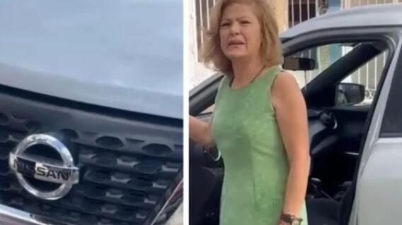 Mujer es pillada arrastrando a perro Mujer es pillada arrastrando a perro
