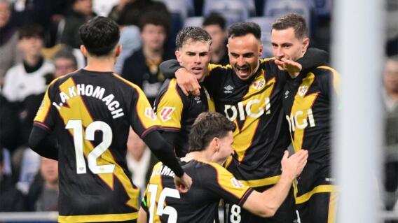 Rayo Vallecano en uno de los partidos de la Liga de España. 