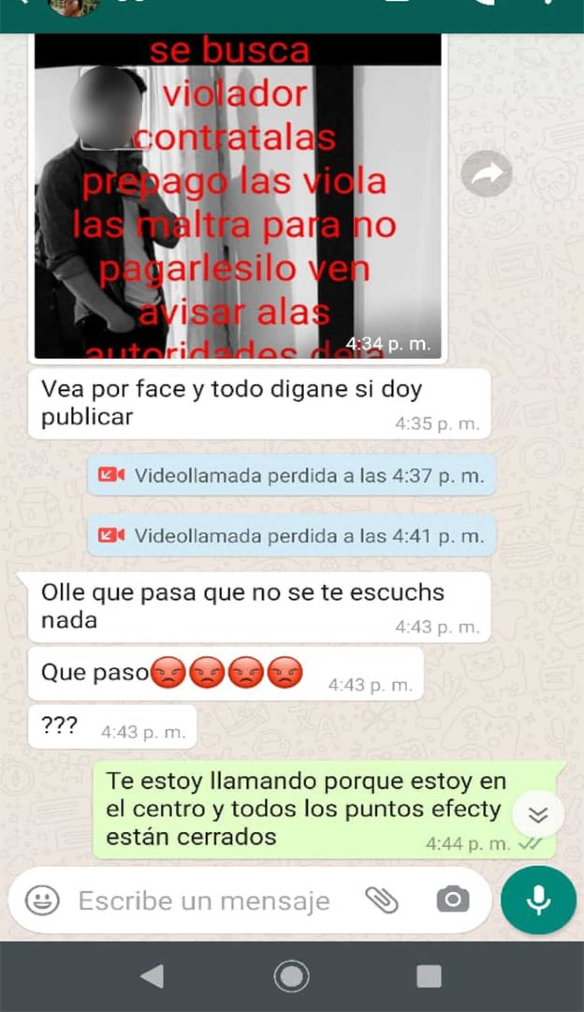 Extorsión 'las eróticas'