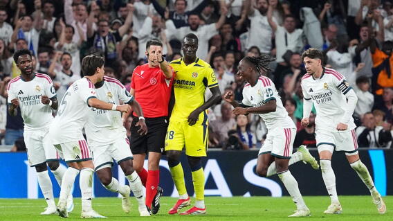 Real Madrid se impuso al Villarreal en partido por la Liga de España.