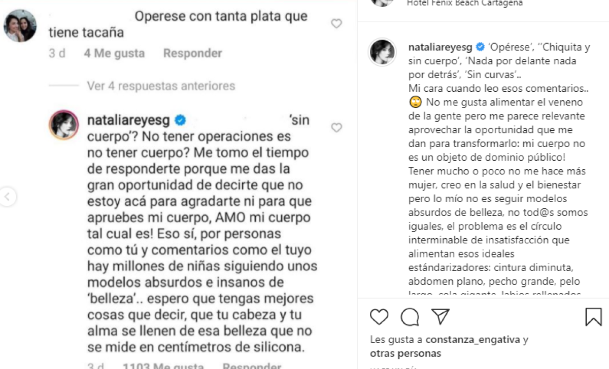 Instagram de Natalia Reyes
