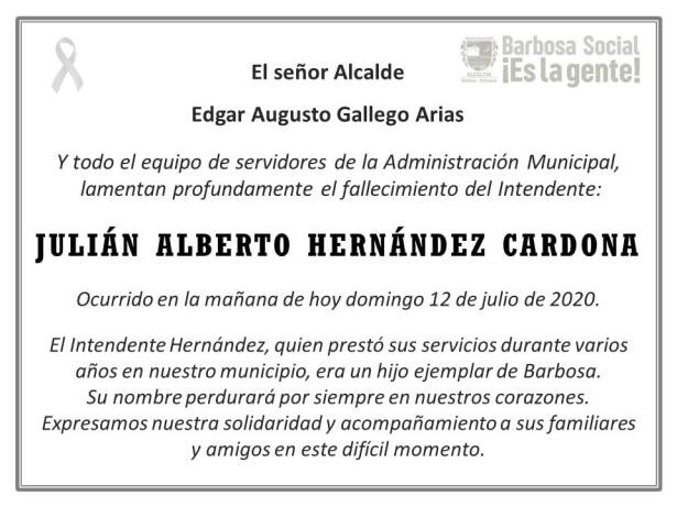 Condolencias de alcalde de Barbosa por asesinato de policía.jpg