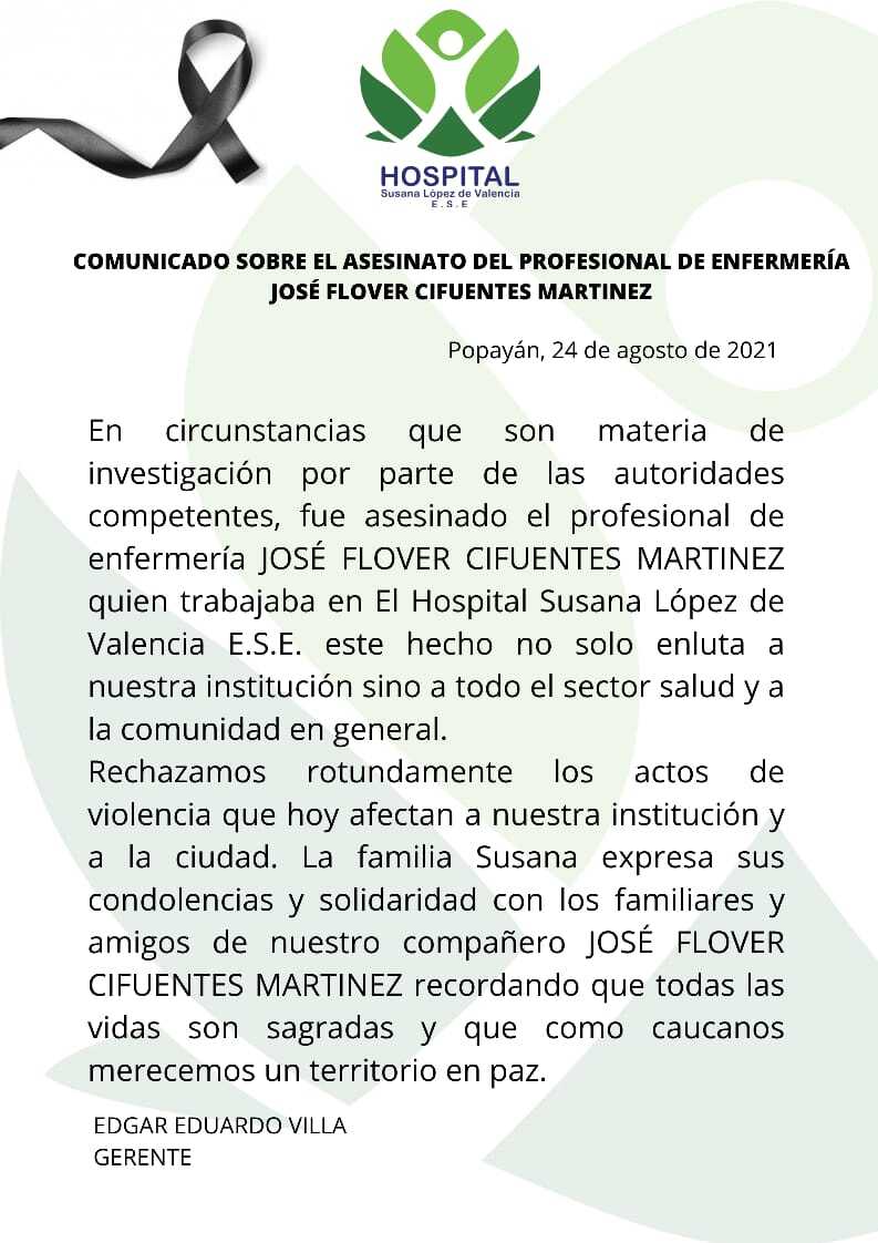 comunicado hospital en popayan sobre muerte de José Cifuentes Martínez.jpg