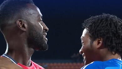Jackson Martínez junto a Juan Guillermo Cuadrado, en la previa de Medellín vs. Millonarios. 