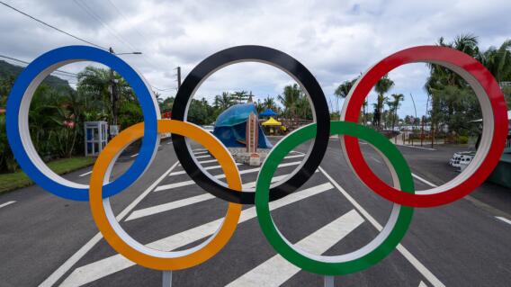 Imagen de referencia de los anillos oficiales en los Juegos Olímpicos París 2024 Imagen de referencia de los anillos oficiales en los Juegos Olímpicos París 2024