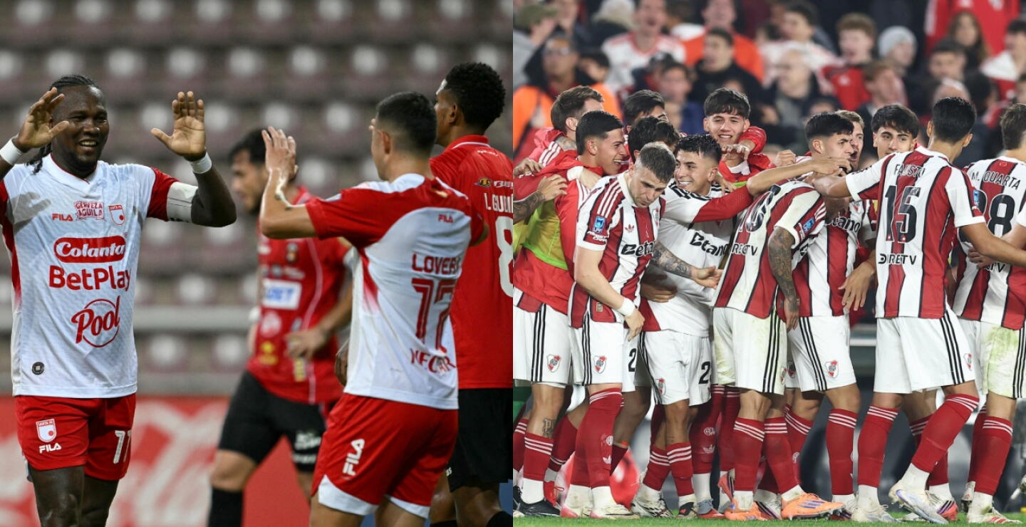 Santa Fe y River Plate se enfrentan por la ida de los octavos de final de la Copa Sudamericana. 