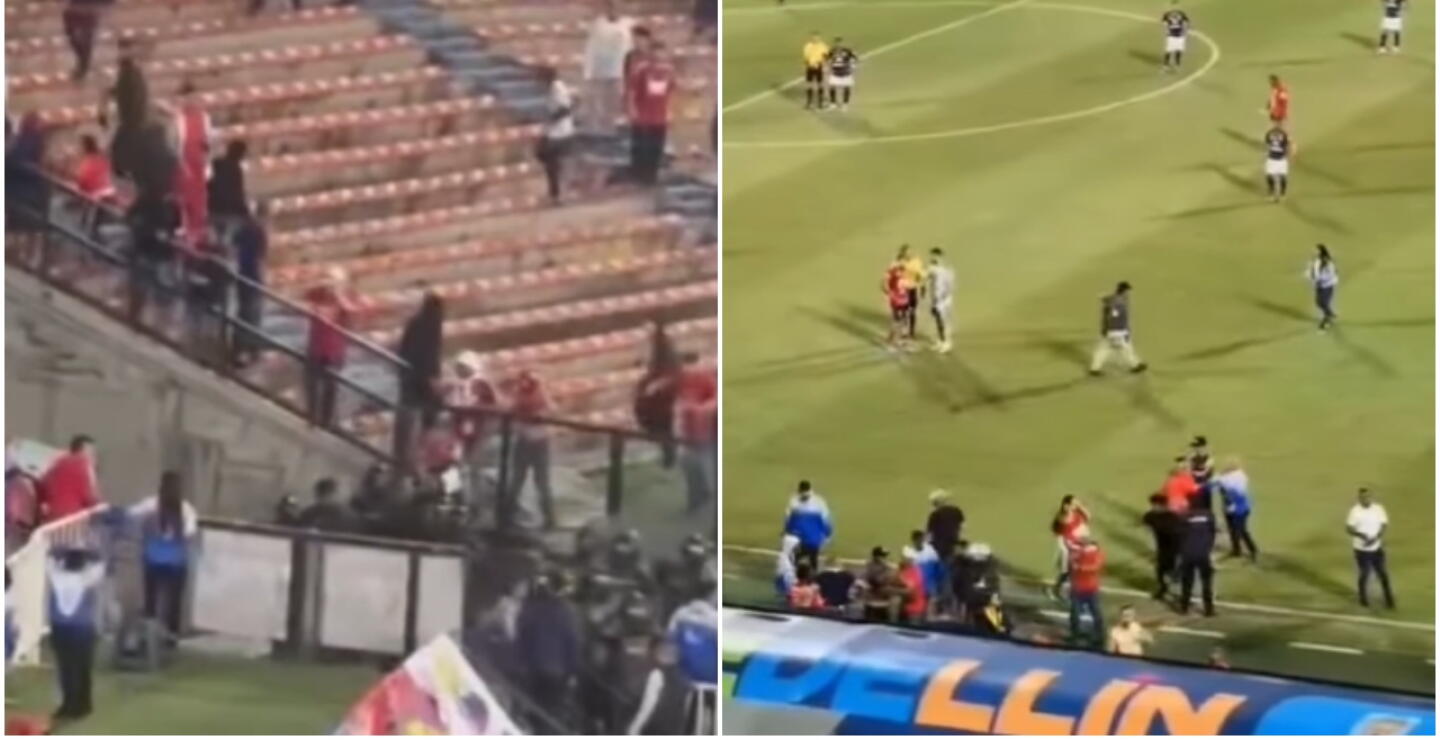 Medellín vs. Junior, invasión de hinchas. 