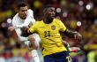 Acción de juego entre Ecuador y Marruecos en duelo de preparación.