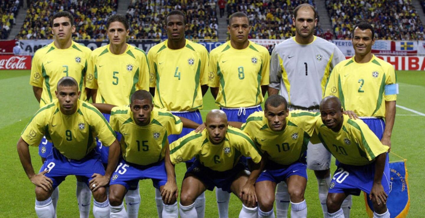 Roberto Carlos en la Selección Brasil en el Mundial 2002.