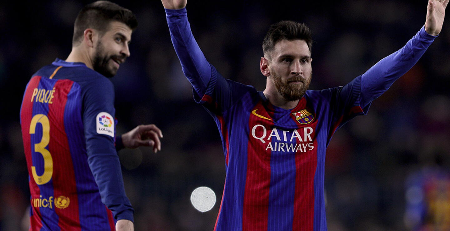 290036_Blu Radio. Messi y Piqué. Foto: AFP