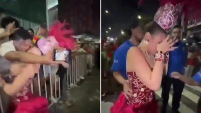 Hombre intentó besar a la fuerza a Michelle Char, reina del Carnaval de Barranquilla 2026
