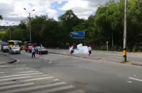 349776_BLU Radio. Encapuchado resultó gravemente herido por artefacto explosivo / Foto: Captura de video
